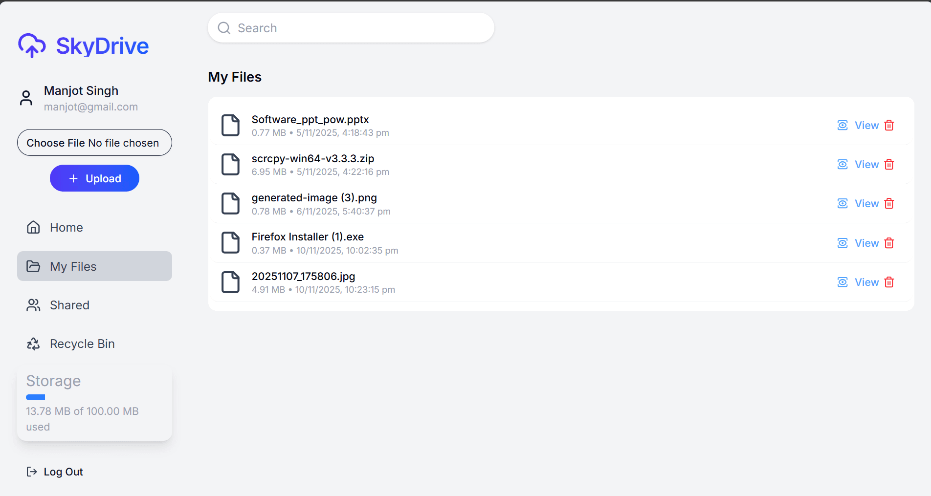 SkyDrive - Cloud Storage Platform